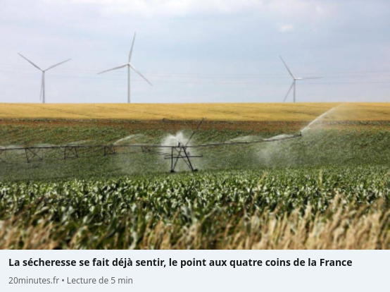La sécheresse se fait déjà sentir, le point aux quatre coins de la France