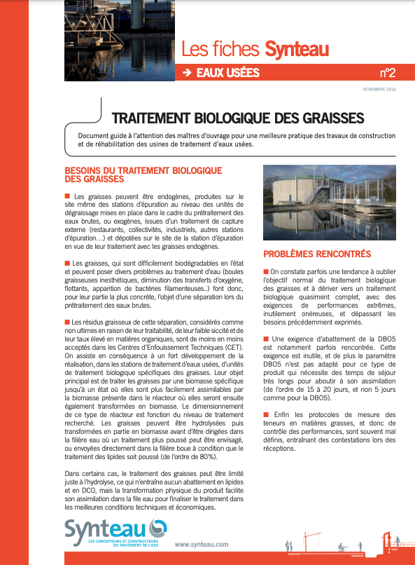 Traitement biologique des graisses