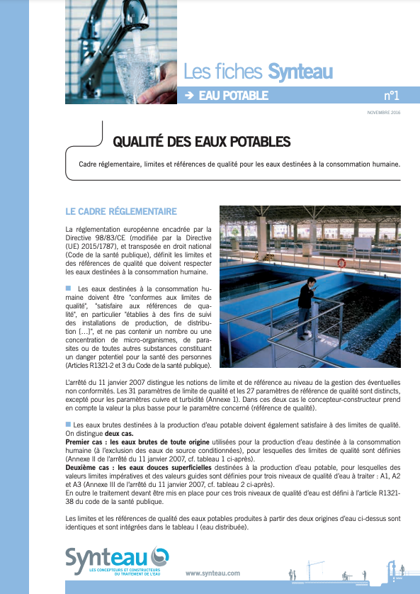 Qualité des eau potable