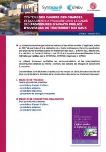 Contenu des cahiers des charges et documents à produire dans le cadre des procédures d’achats publics d’ouvrages de traitement des eaux